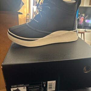 Sorel Black and White High-Top Sneakers